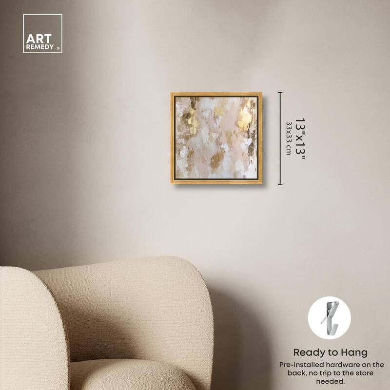 Golden Glimmer Gesture I Canvas by Art Remedy