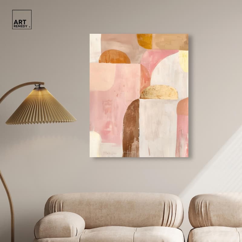 Rose Quartz and Sand II Canvas by Art Remedy, Gallery Wrapped