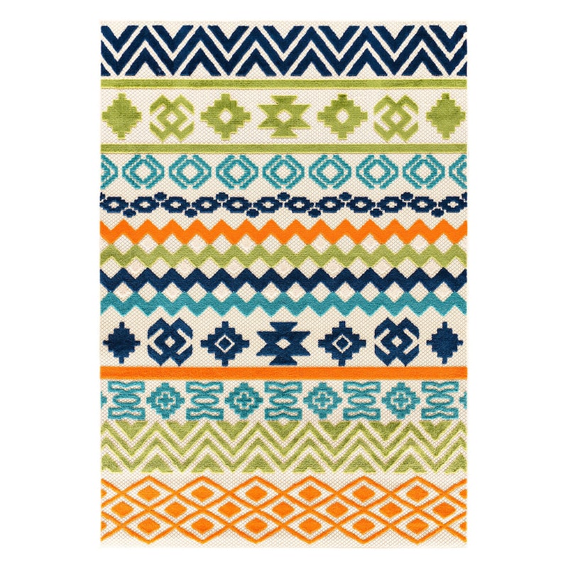 Troyes Contemporary Bohemian Indoor/Outdoor Area Rug