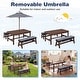 preview thumbnail 6 of 8, Gymax Kids Picnic Table Outdoor Wooden Table & Bench Set w/ Removable