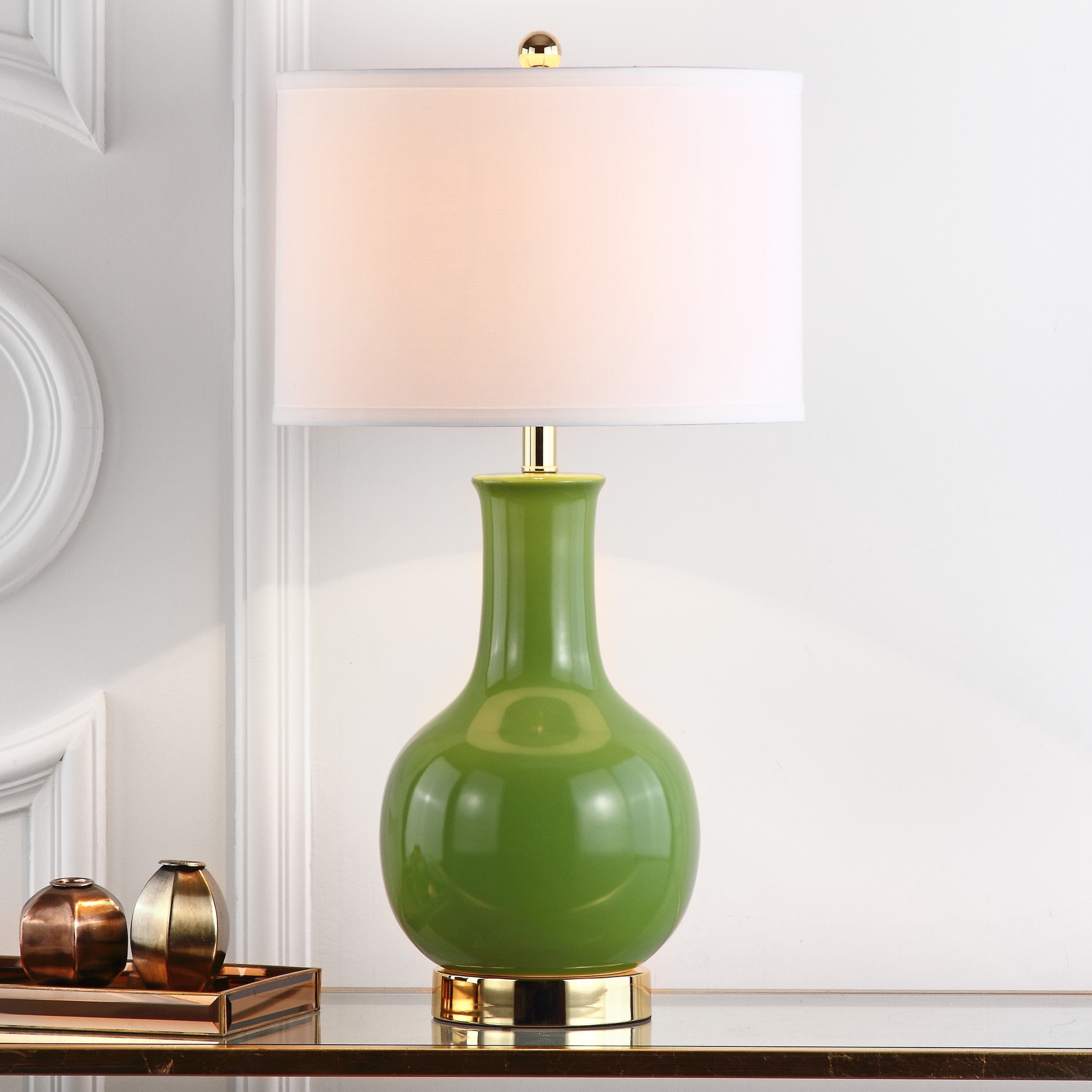 Green ceramic table lamp online