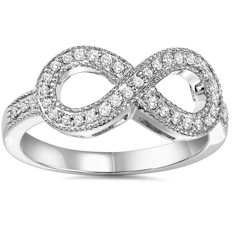 1/3ct Diamond Infinity Ring White Gold