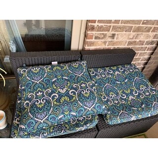 Arden Selections Sapphire Aurora Damask Outdoor Deep Seat Set