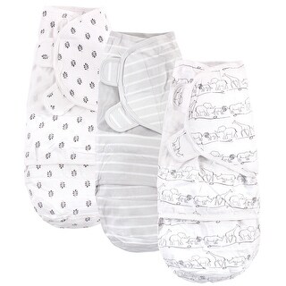 Touched by Nature Baby Boy Organic Cotton Swaddle Wraps, Safari, 0-3 Months - Safari - 0-3 Months