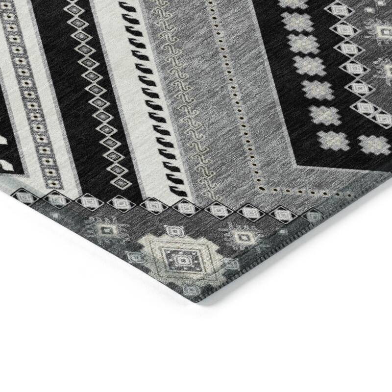 HomeRoots Tribal Transitional Rectangle Outdoor Rug