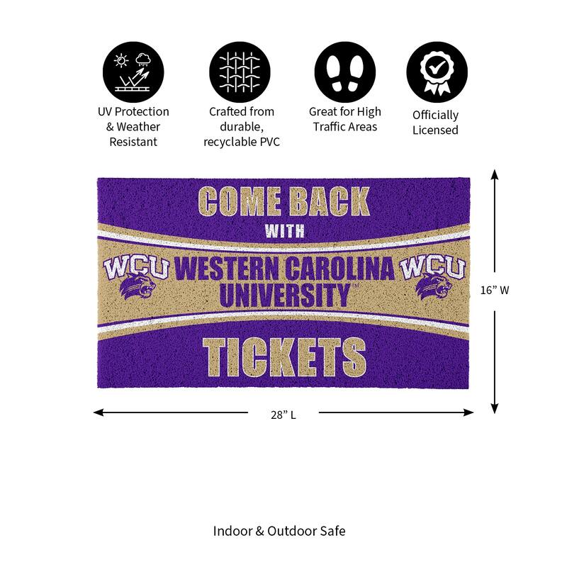 US Naval Academy 28 in. x 16 in. PVC "Come Back With Tickets" Trapper Door Mat