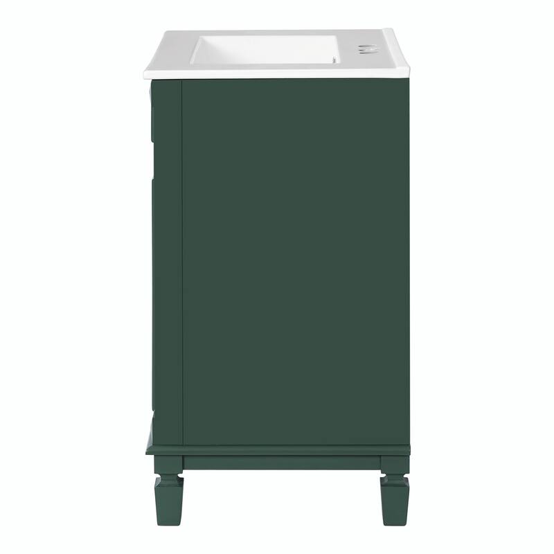 24" Bathroom Vanity with Ceramic Sink - Compact Bathroom Sink Cabinet