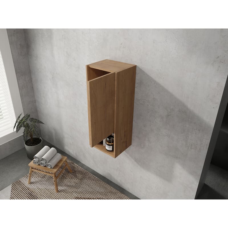 Modern Wall-Mounted Bathroom Side Cabinet with Soft Close Doors, Space-Saving Storage Cabinet Floating Cabinet