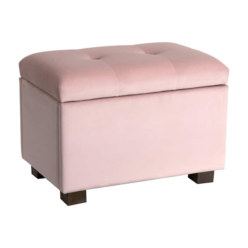 Velvet Storage Ottoman