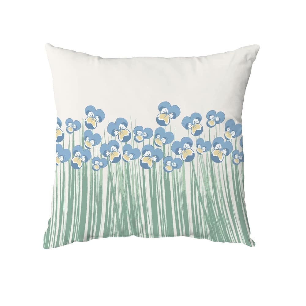 Field of Pansies Throw Pillow