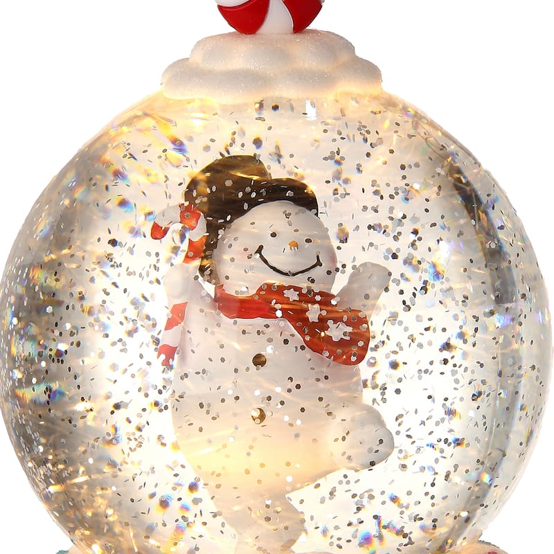 7"Led Usb Snowman Cupcake Water Globe