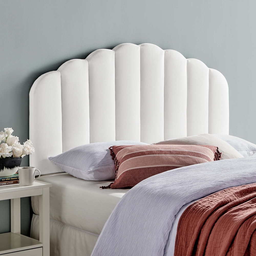 White 2025 cushioned headboard