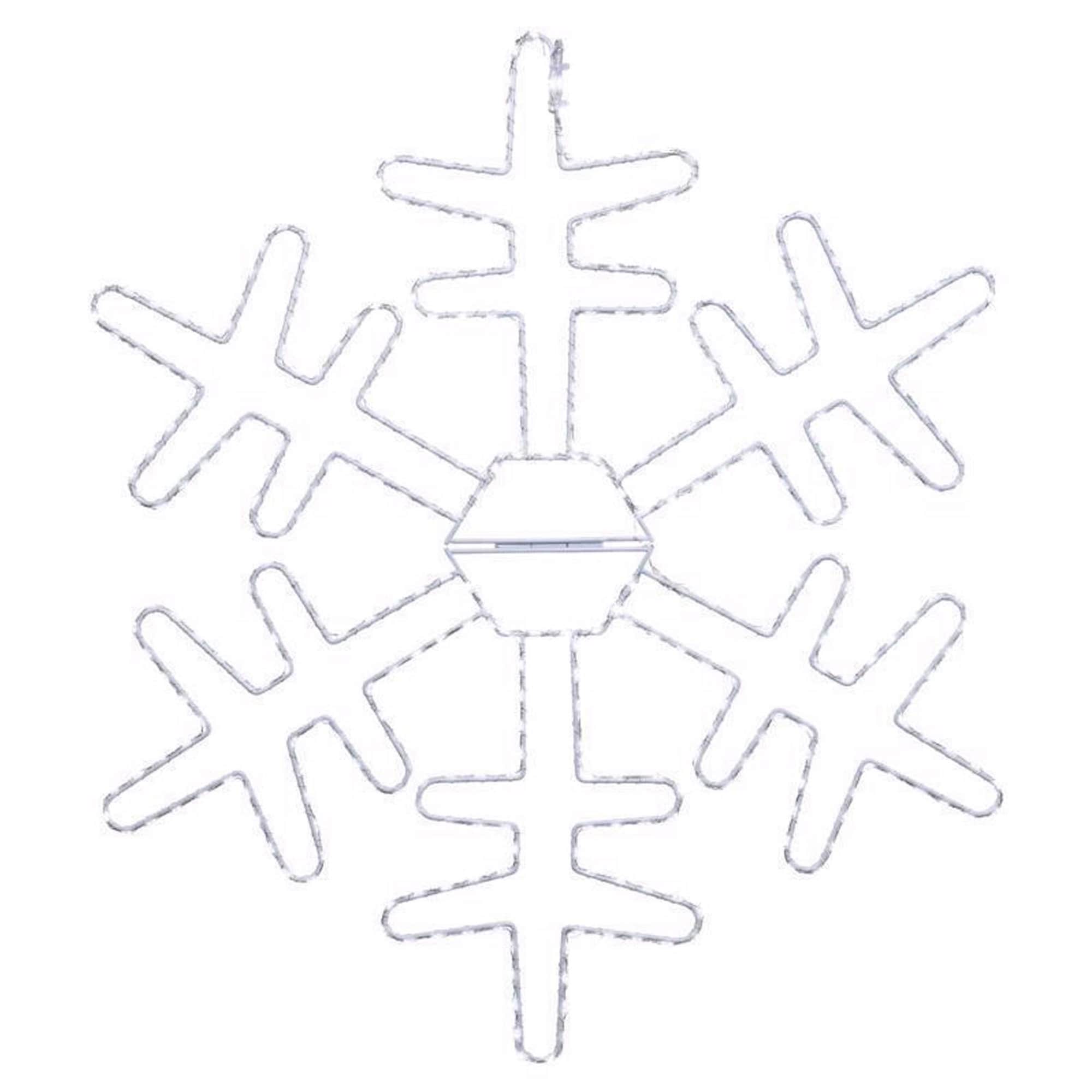 Celebrations LED Pure White Snowflake 24 in. Hanging Decor