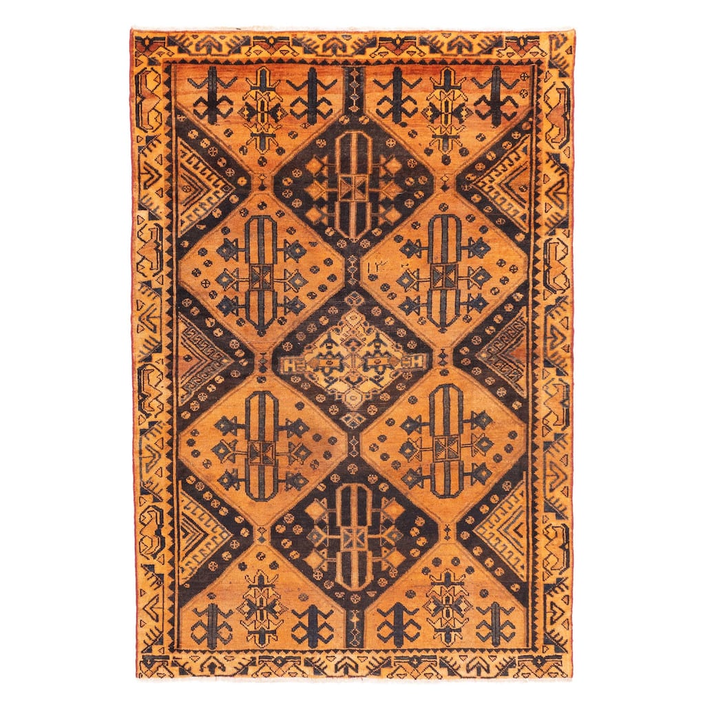 ECARPETGALLERY Hand-knotted Melis Vintage Copper Wool Rug - 5'3 x 7'9
