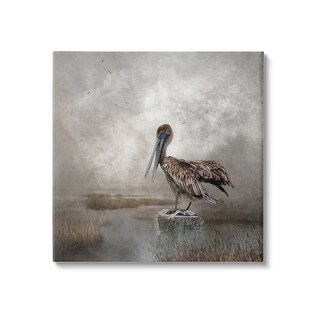 Stupell Pelican Bird Waterside Marsh Canvas Wall Art by Kelley Parker ...