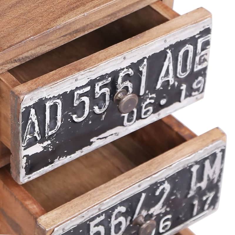 vidaXL Bedside Cabinet Solid Wood Mahogany