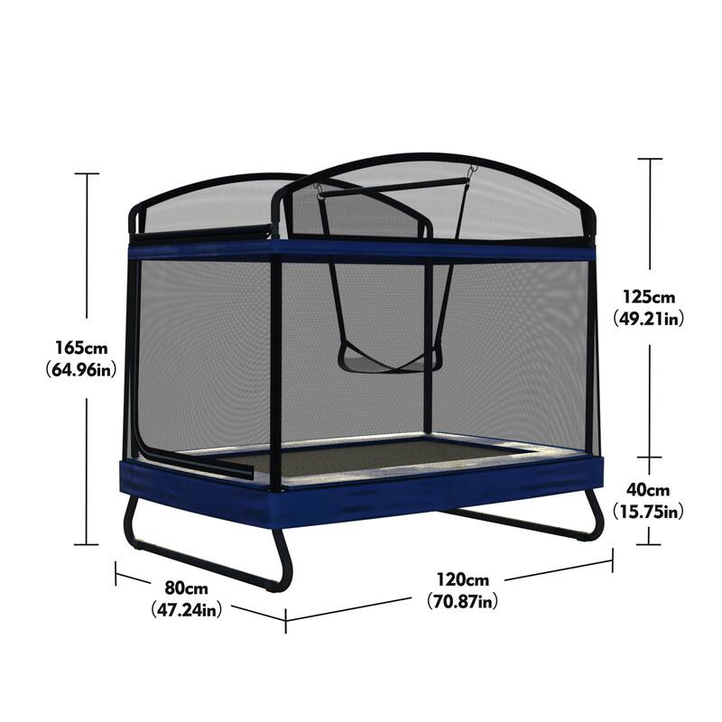 4*6ft trampoline with guard net+swing
