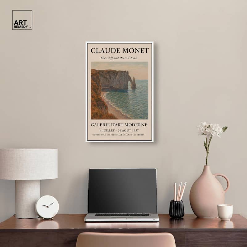Monet's Seascape Canvas by Art Remedy