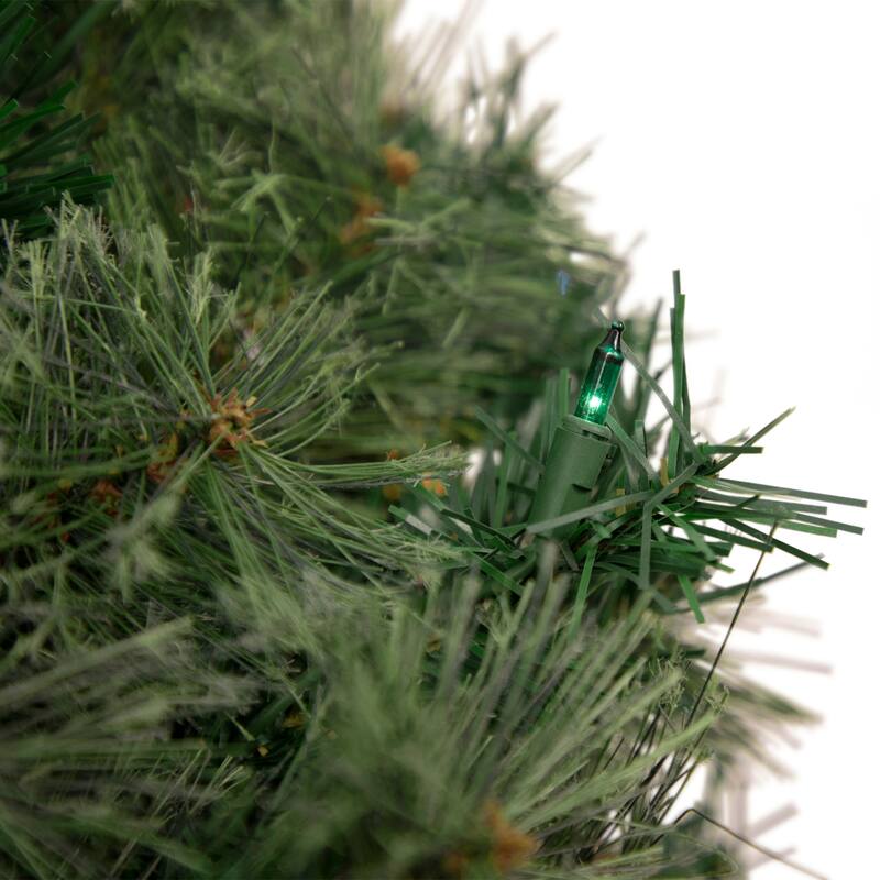 Oregon Cashmere Pine Artificial Christmas Wreath, 24", Multi Lights