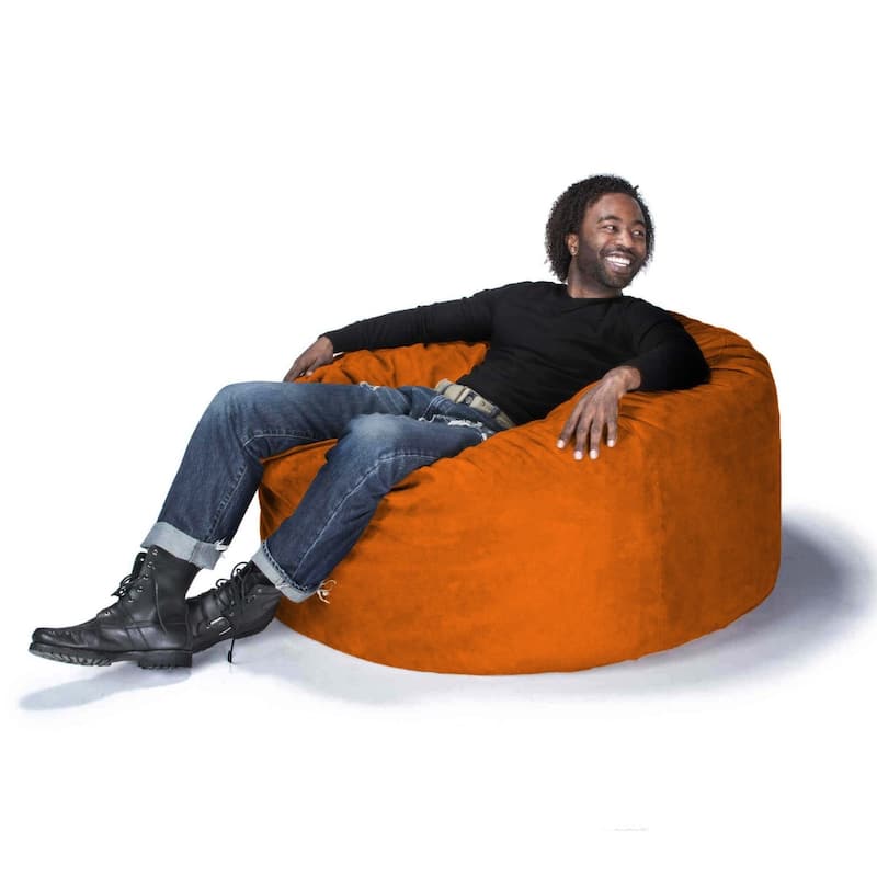 Jaxx 4 Foot Saxx Large Bean Bag Chair and Lounger for Teens and Adults - Microsuede