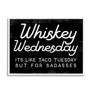 Stupell Funny Whiskey Wednesday Framed Giclee Art Design by Lil' Rue