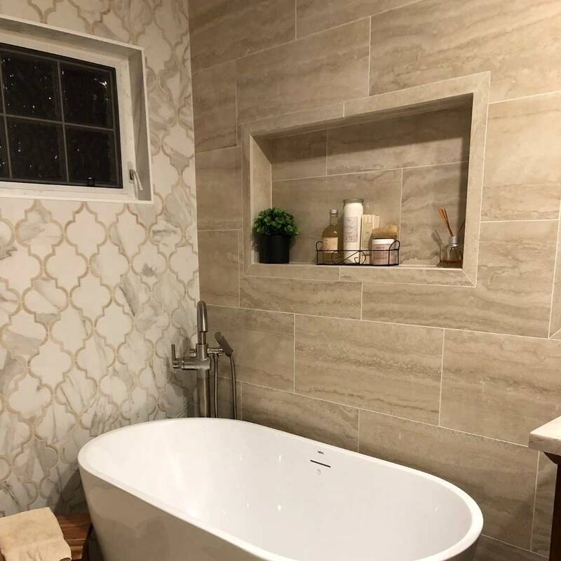 The Tile Life Stately Lantern 9" x 14" Polished Porcelain Mosaic Wall & Backsplash Tile