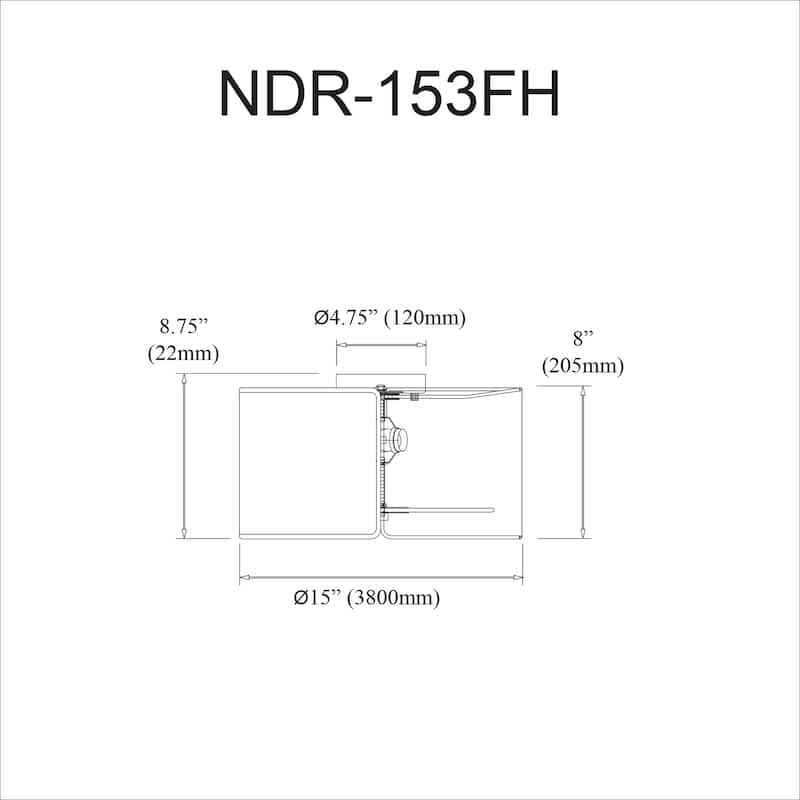 3 Light Flush Mount Ceiling Light Modern Drum Shade Matte Black - 15