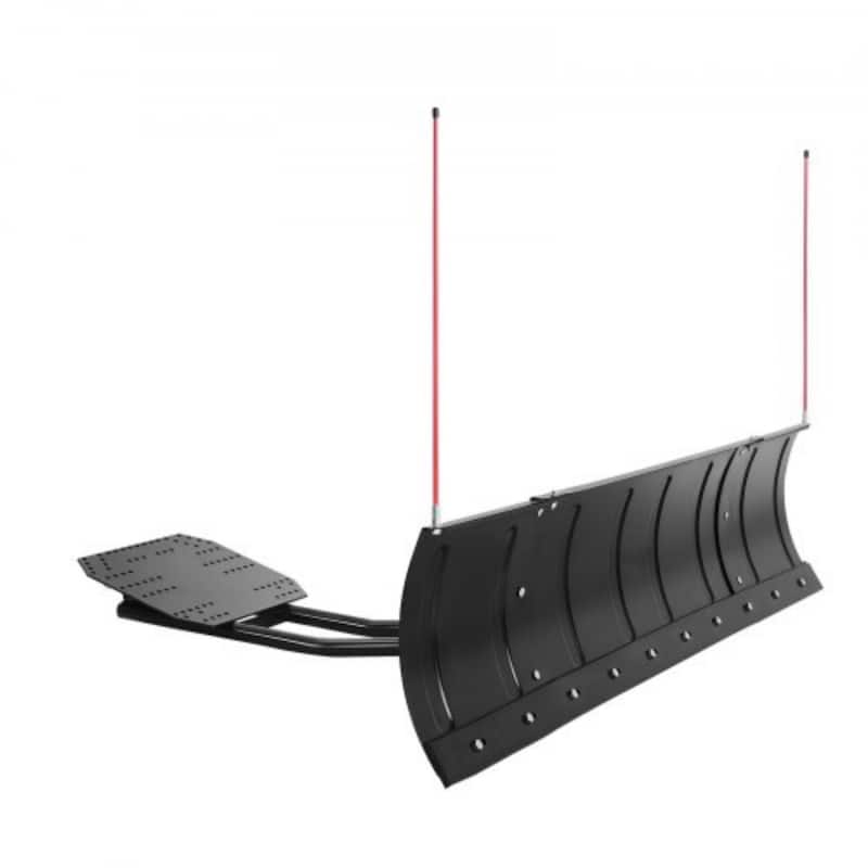 Universal ATV UTV Snowplow Attachment with Reinforced Steel Blade and Rubber Edge Guard - 43”/72”
