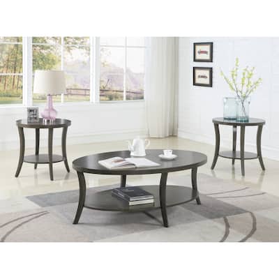 Modern Storage 3-piece Table Set with Coffee Table and 2 End Tables for Living Room