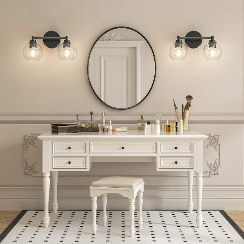 Dimmable Bathroom Vanity Light Globe Glass Shades