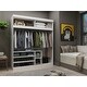 preview thumbnail 11 of 25, Manhattan Comfort Mulberry 81.3 Open Long Hanging Wardrobe Closet with Shoe Storage