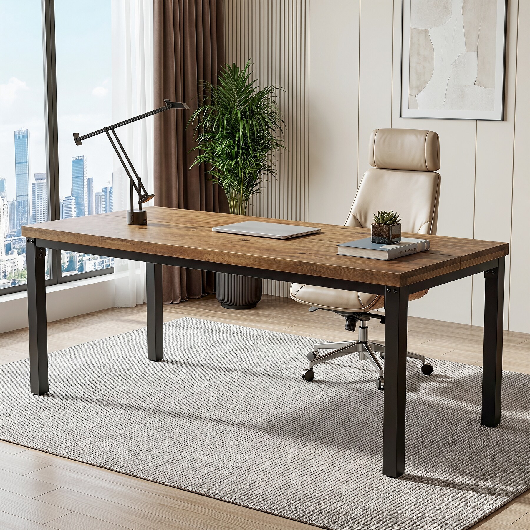 70''-Rustic-Solid-Wood-