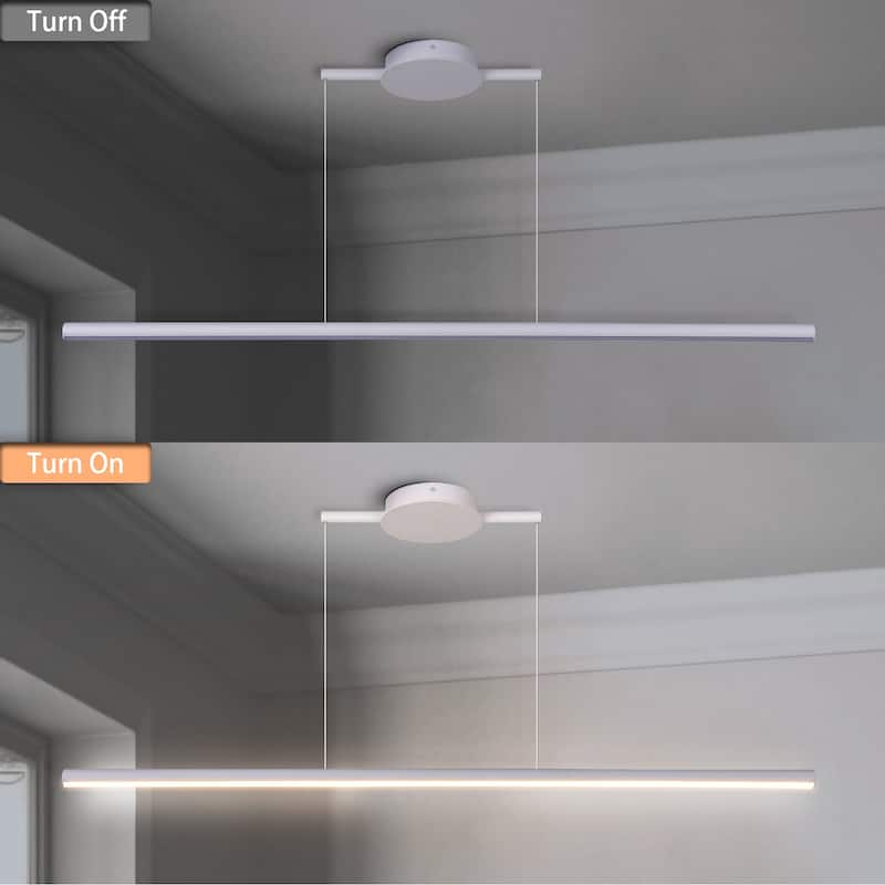 OYIPRO Kitchen Island Pendant Lighting Integrated LED Linear Light Fixture