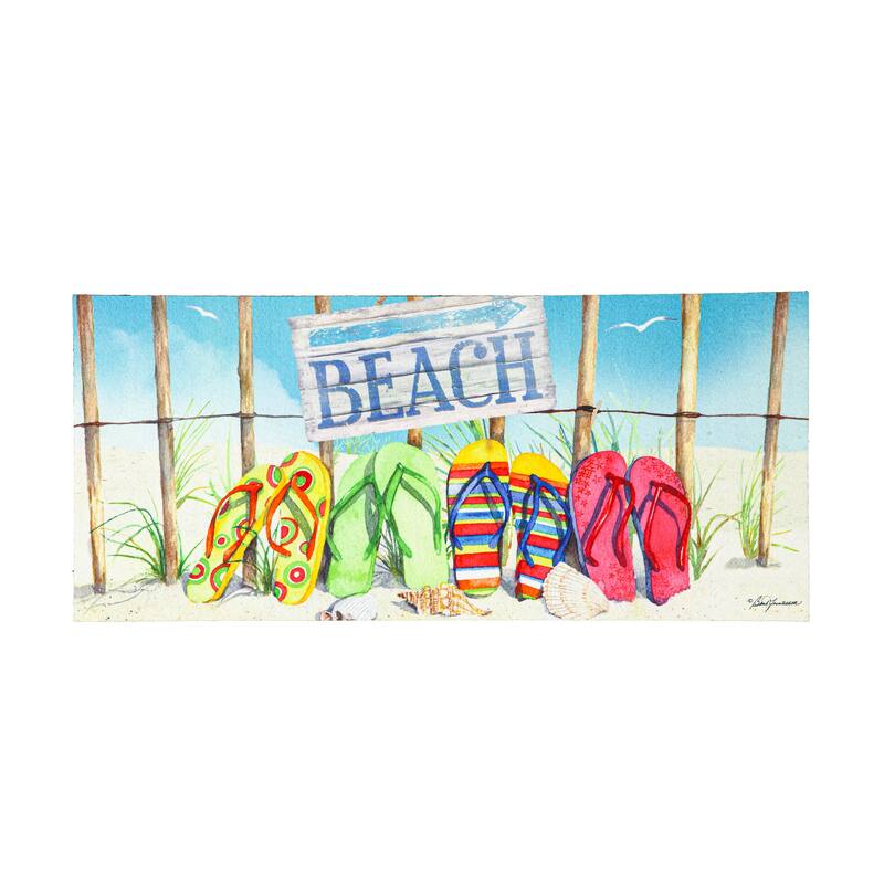 22 in. x 10 in. Flip Flops in the Sand Sassafras Switch Mat