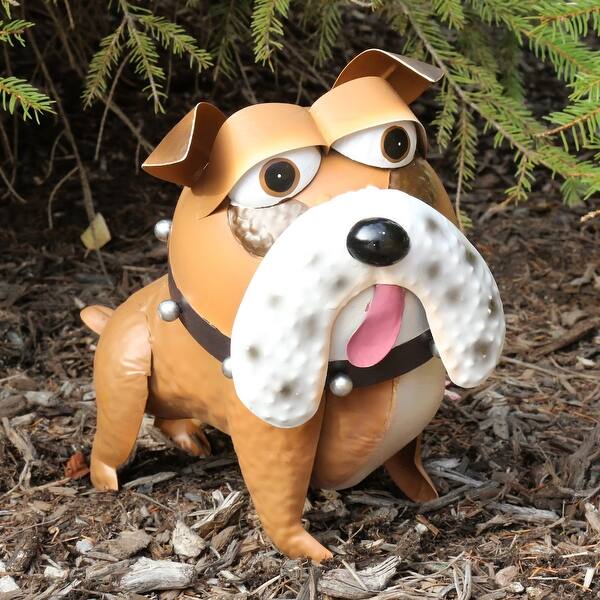 Shop A Perry Dog Bobble Head Garden Statues Outdoor Animal Bobblehead Sculpture Yard Art Hand Painted On Sale Overstock 30859999