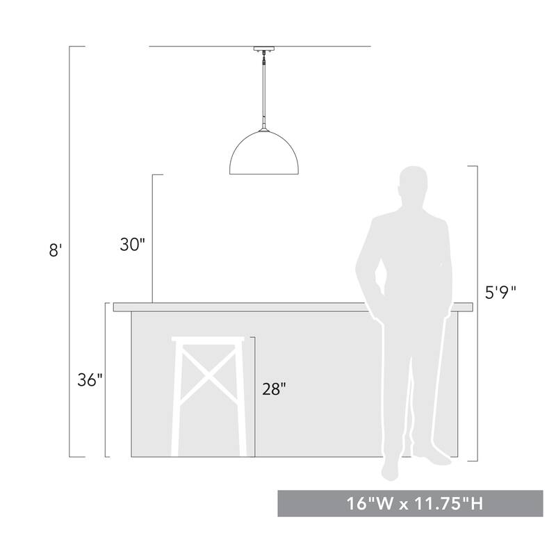 Zoey Modern Large 1 Light Pendant