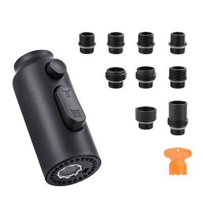 WOWOW Stainless Steel Pull Down Kitchen Faucet Sprayer with 9 Adapters