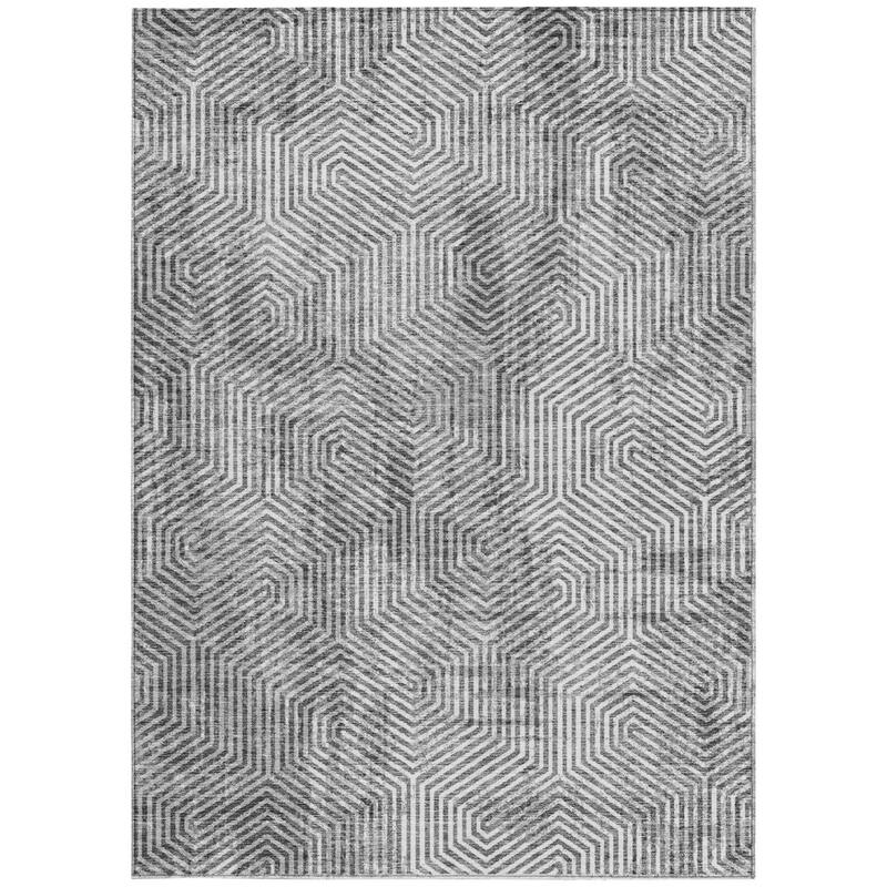 HomeRoots Geometric Transitional Rectangle Outdoor Rug