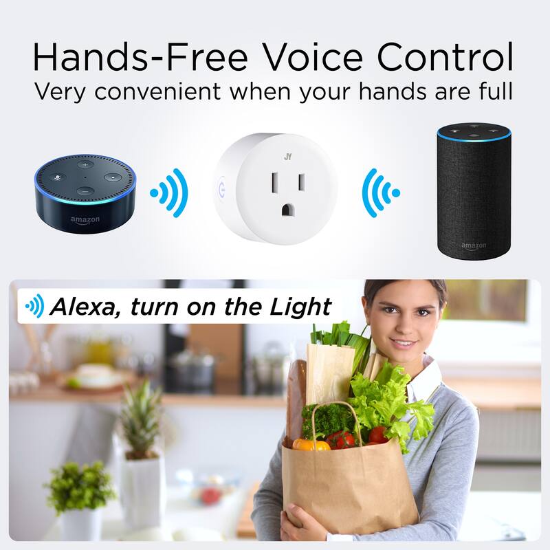 Smart Plug WiFi Remote App Control for Lights & Appliances; No Hub Required by JONATHAN Y