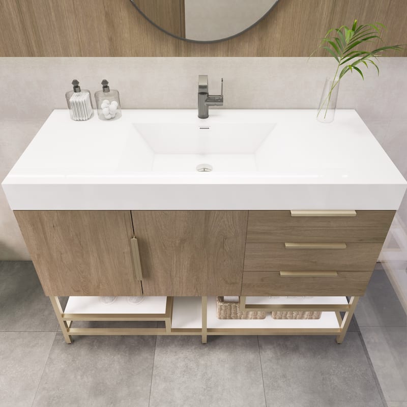 Noble 48" Free Standing Vanity with Reinforced Acrylic Sink
