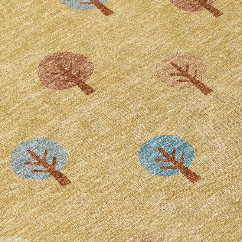 Machine Washable Indoor/ Outdoor Modern Mulvane Chantille Rug