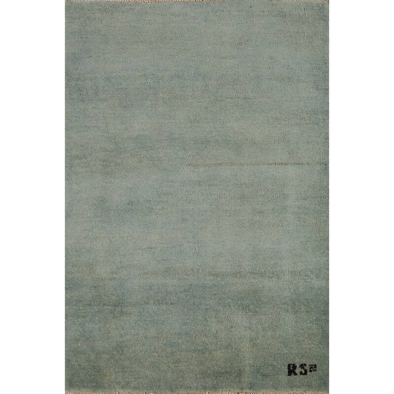 Gabbeh Modern Foyer Rug Handmade Bedroom Wool Carpet - 2'9"x 3'11"