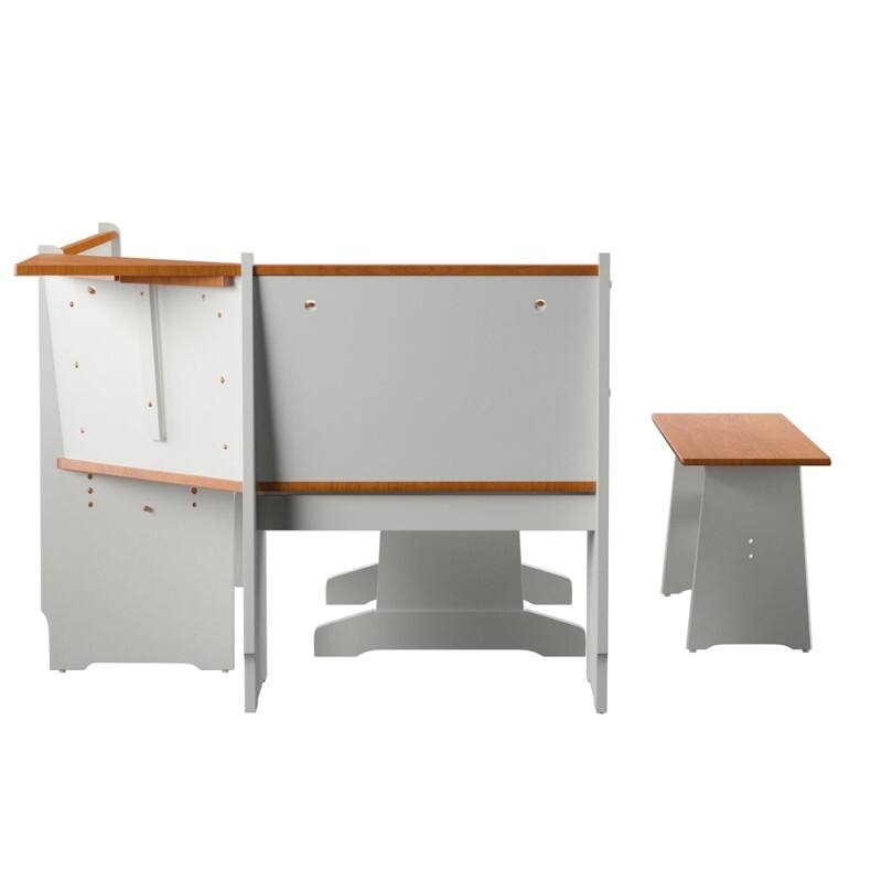Linon Middlecreek Farmhouse Breakfast Nook Dining Set