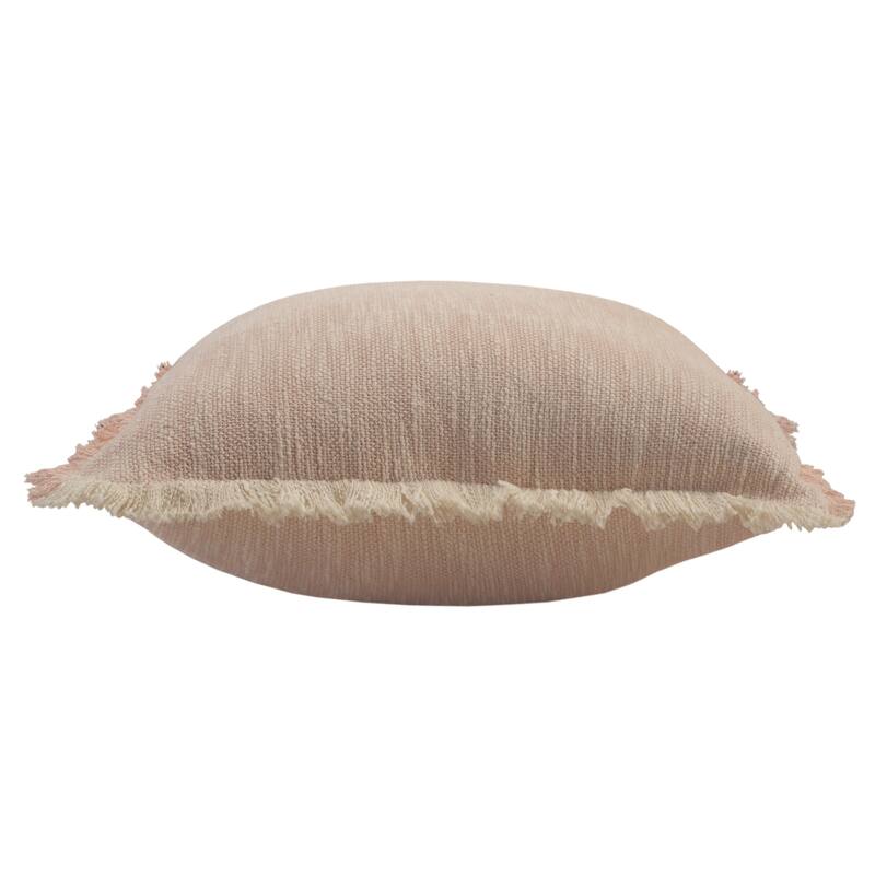Sevita Two-Tone Cotton Fringe Throw Pillow