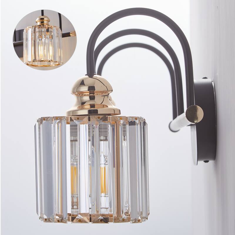 Luxury Crystal 3/4 Lights Bathroom Vanity Lights Rose Gold/ Wall Sconce Lighting