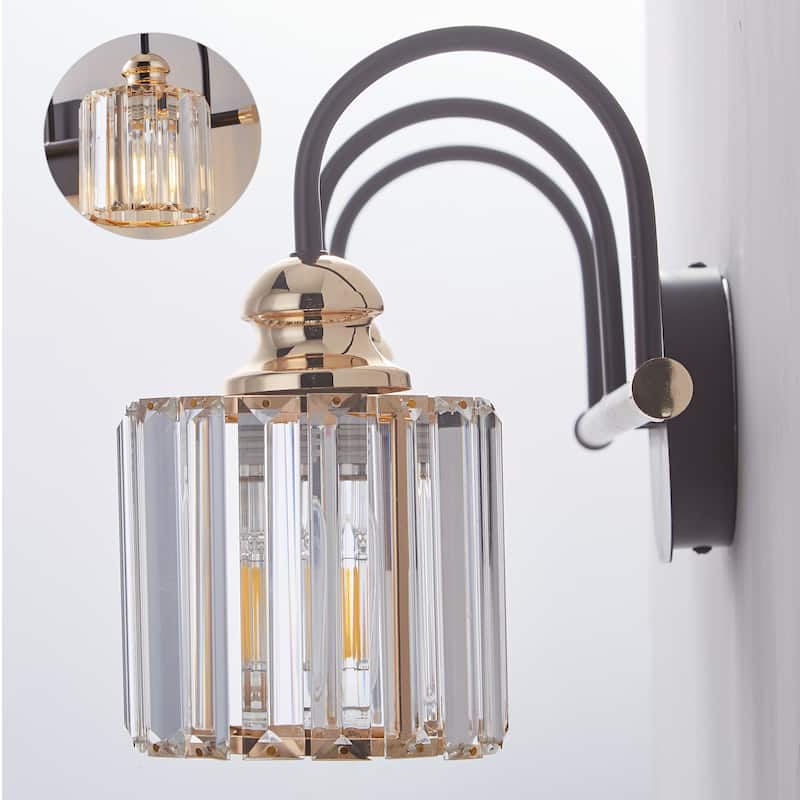 Luxury Crystal 3/4 Lights Bathroom Vanity Lights Rose Gold/ Wall Sconce