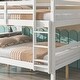preview thumbnail 14 of 16, Grey Full Over Full Bunk Bed with Bookcase Headboard, Converts to Two Beds