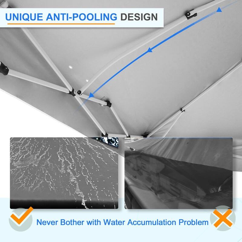 EAGLE PEAK Pop Up Canopy Tent with Wheeled Carry Bag, 8 Stakes, 4 Ropes, 4 Weight Bags, Easy Set Up Tent Canopy, 12x12 ft