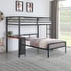 preview thumbnail 6 of 12, Fisher 2-Piece Gunmetal Metal Workstation Loft Bed Set