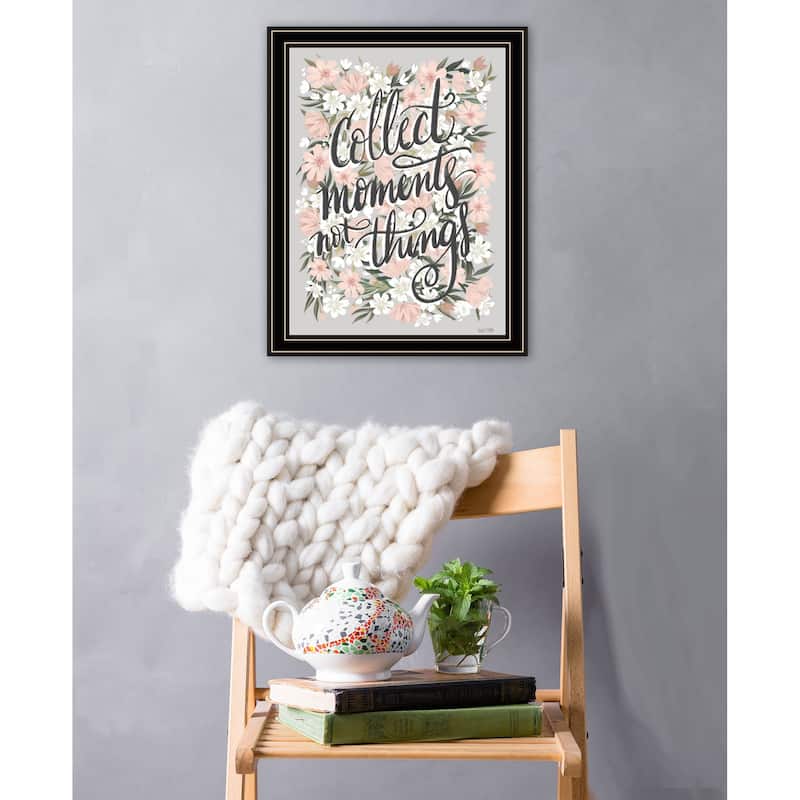 TrendyDecor4U Contemporary "Collect Moments Not Things" Framed Print Wall Art